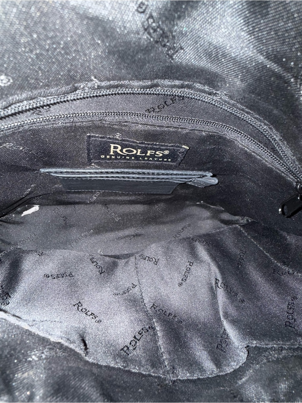 Rolfs Black Pebbled Leather Flap Shoulder Bag - Picture 8 of 11